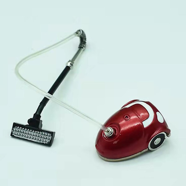 Mini dammsugare Multi-Purpose Novelty 1/12 skala dockhus dammsugare prydnad - Grå Silver