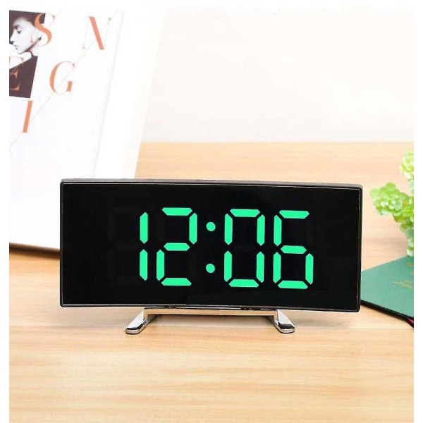 Digital vækkeur til soveværelser - Stor 7\" LED-skærm med dæmper, snooze, 7 natlys, nem at indstille, USB-opladere, batteribackup, 12/24 timer