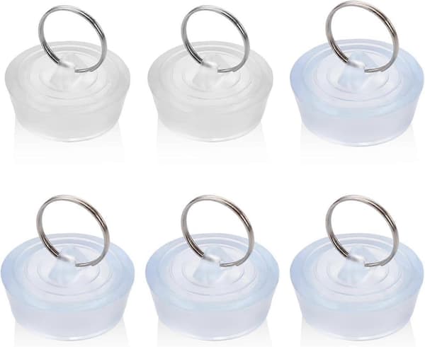 6 stk. gummivaskpropper, vandblokerende propper til håndvask, lækagesikre propper til badekar, til badeværelse, badekar (2#x 2,3#x4)