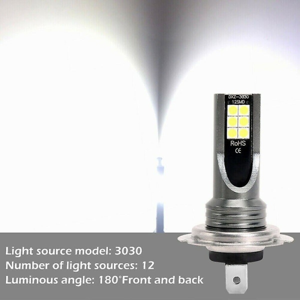 2x H7 LED-strålkastare Xenon Hi/halvljussats Byt glödlampor 6000k Canbus