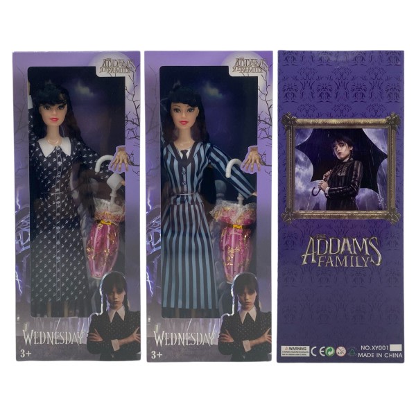 Barnleksaker En docka av Wednesday Addams Gåvor för flickor 3