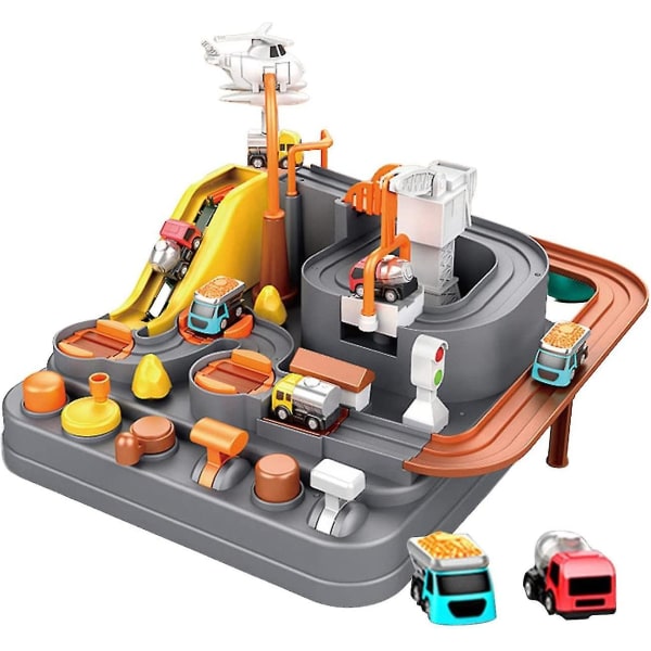 Adventure Rail Car Track Set  Race Tracks Safe Smooth Car Adventure Educational Toy  Children Car Adventure Game Interactive Toys  Vehicle Puzzle Car