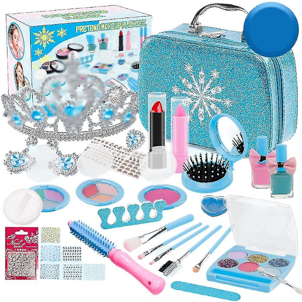 Frozen Theme Children's Washable Makeup Bag Makeup Toys Suitcase Christmas Birthday Gift Set Girl