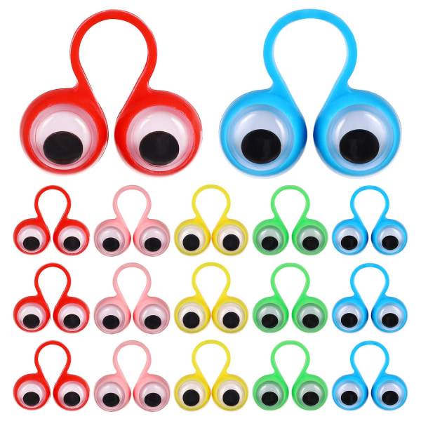 Sormilelu Lelut Koulutusälykkäät Sormilelut Suuret Silmät Sormirengas Nuket Hauska Sormipeli Lelut Lapsille Lasten Lahja Juhlapuolue Random Color 50pcs