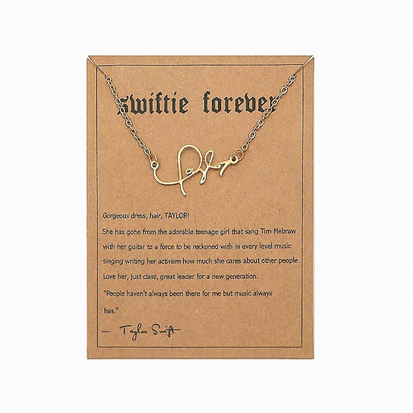 Taylor-inspirert halskjede for kvinner Swiftie antrekk smykker musikkelsker Swifties fan bursdag nyttårsgaver Signature