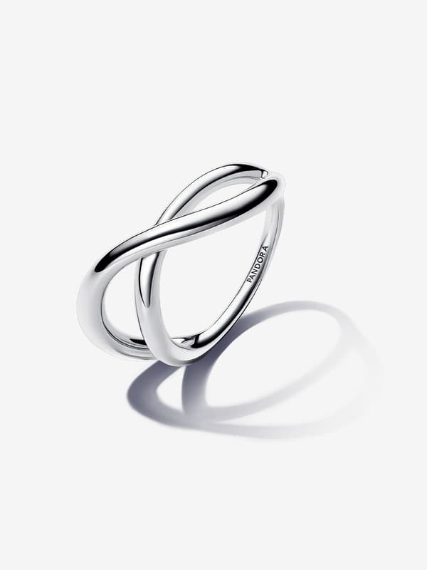 Pandora - Organiskt Formad Infinity Ring - Sterling silver Circumference: 52mm