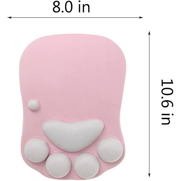 Sød kontormusemåtte med håndledsstøtte i kattepote-design, gaver til kontorbord, hjemme-gaming, kawaii-ting, gaver, ergonomisk musepude med håndledsstøtte