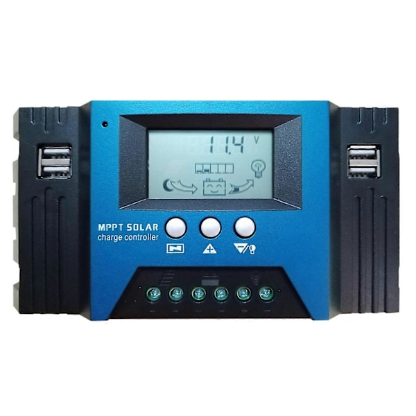 50A MPPT Solcelleladningsregulator med LCD-skjerm, USB, Flere Lastkontrollmoduser, Ny MPPT Teknisk Maksimal Ladestrøm