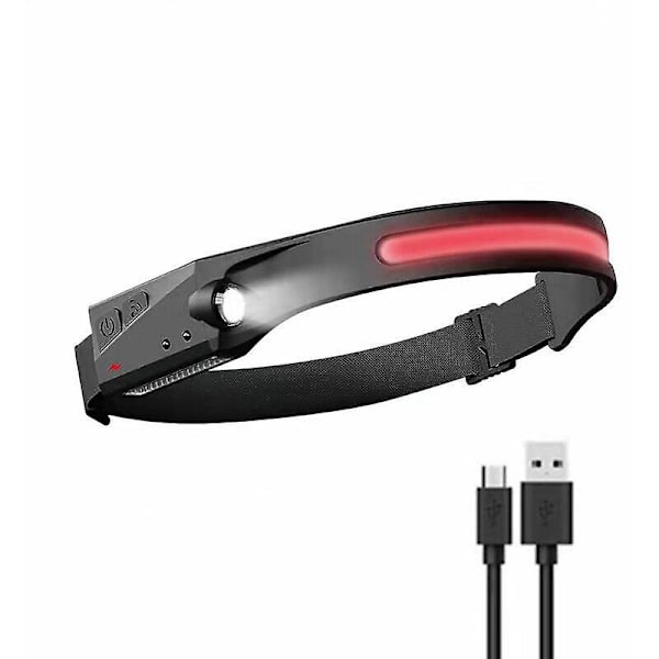 USB-ladattavat otsalamput, COB kirkas LED-otsalamppu taskulamppu