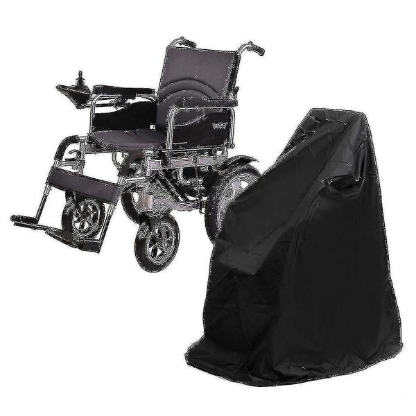 Vanntett støvtett trekk for elektrisk manuell sammenleggbar rullestol.sort