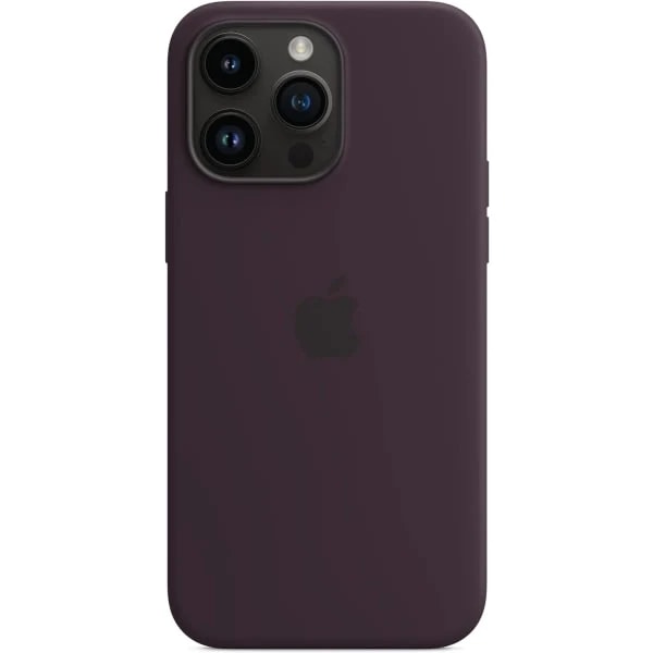 Apple Liquid Silicone -kotelo MagSafella ja animaatiolla iPhone 14/Pro/Plus/Pro Max - Elderberry iPhone14 Promax