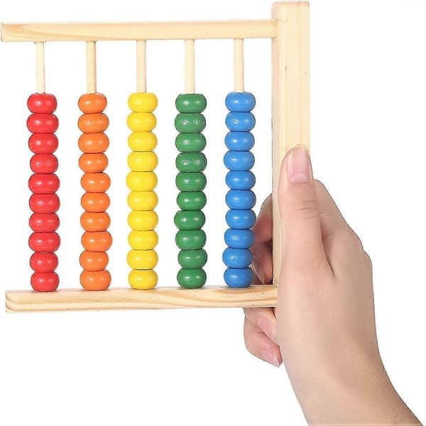 Miniature lommeregnerramme, 5 rækker, læring af matematik-abacus