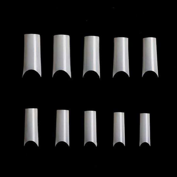 500 negletips løse negle akryltips i Ash Clear