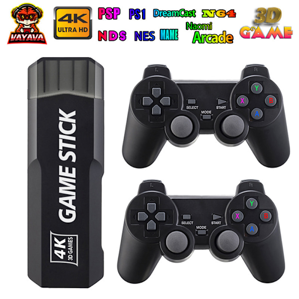 X2 GD10 3D-pelikonsoli 4K HD Retro-videopelikonsoli Langaton ohjain 32G Wireless 15,000 Games