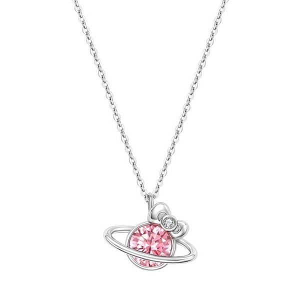 Sanrio Hello Kitty Halskjede Kawaii Rosa Planet Koreansk Versjon av - Perfekt