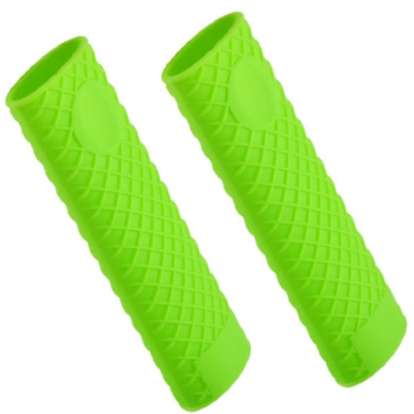 2-pakning Varmebeskyttelse i silikon til håndtakstekepanne Grønn Green
