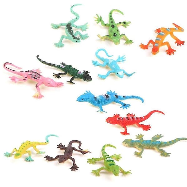 Gecko Små Plastödlor Simuleringsverklighet Dekoration Barnleksaker 12 St