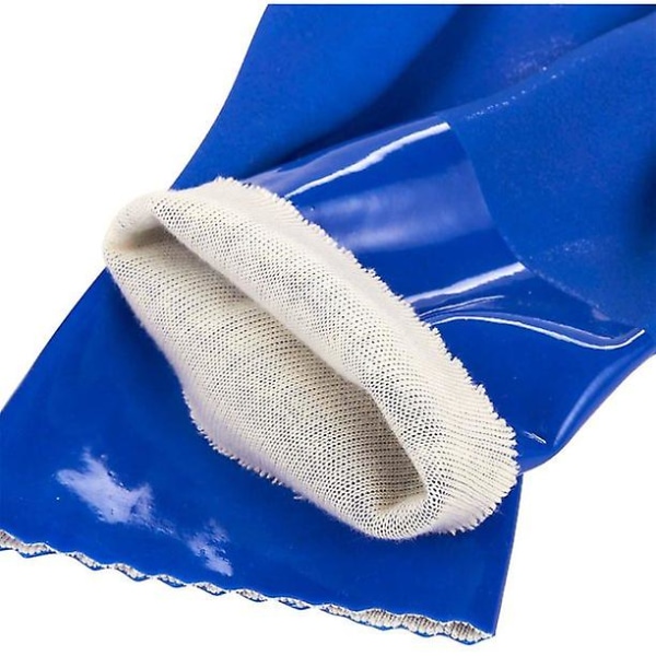 2-pack HushållsHandskar Bomullsfodrade Diskhanskar Diskmaskinshandskar Gummihandskar Kökshandskar, Blå