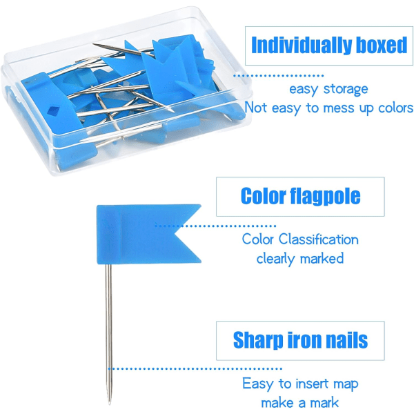 160 flaggpinnar, 8 små lådor världskarta flaggpinnar, korktavla pinnar
