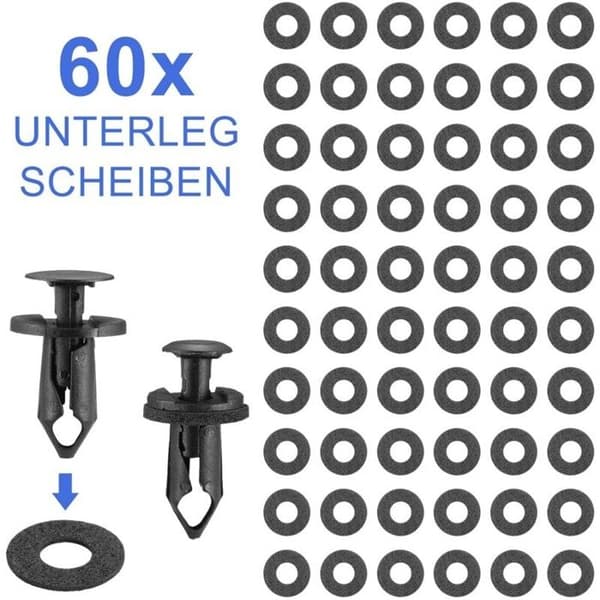 265 stk. plastnitteclips Universal plastvingeclips Bilclips Kofangerbefæstelser Nitteclips