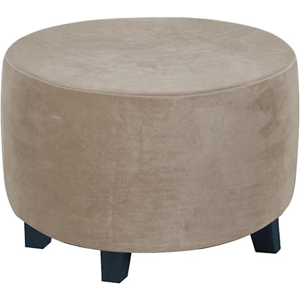 Rund Ottoman Fotskammeltrekk for Diameter 48-55 Cm, Brun