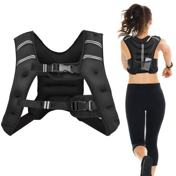 Vægtvest 15 kg, justerbare stropper, refleksstriber