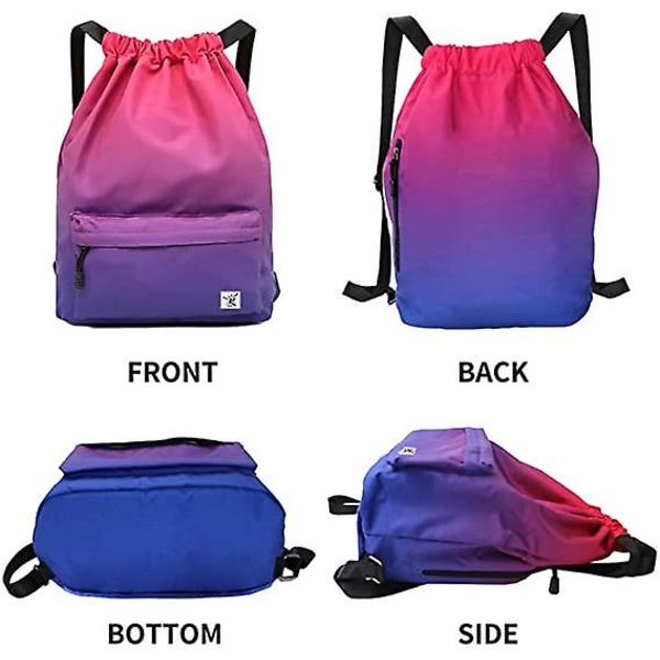 Waterproof Drawstring Bag, Gym Bag Sackpack Sports Backpack For Men Women Girls