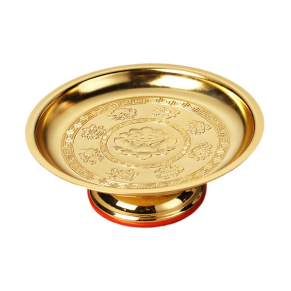 Jalkallinen hedelmäkulho, keskipistekulho, koristeellinen tarjotin, uhrilautanen, buddhalainen hedelmälautanen, uhrikulho Buddhalle 6 inch