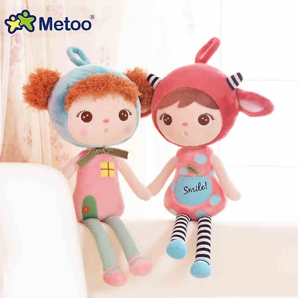 45cm Metoo-docka Söt Cartoon Flickor Baby Mjuk Plysch Fylld Leksaker Kawaii Söta Djur För Barn Barn Jul Födelsedagspresent 1197-4