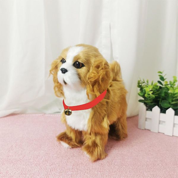 Robot Hund Leksaker Interaktiv Elektronisk Plysch Valp Ljudkontroll Teddy Gå Skälla Med Musik Beröring Kontroll Robotisk Djur Husdjur F
