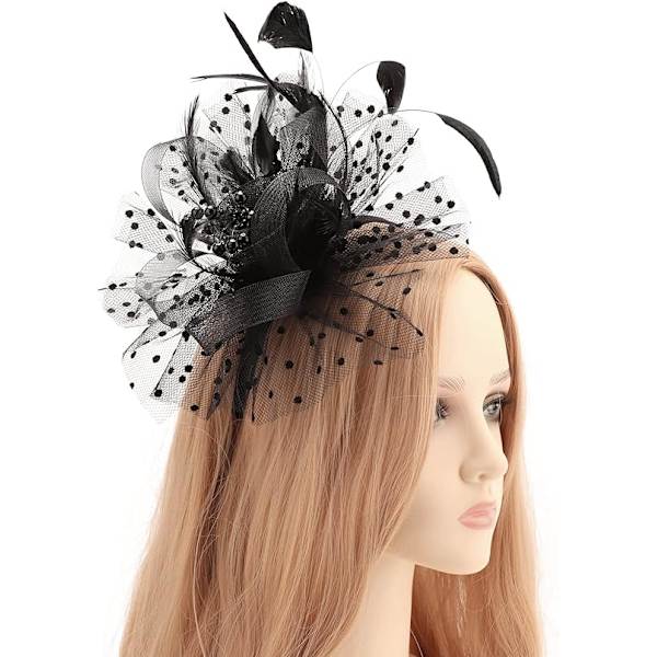 Hatt for kvinner Cocktail Tea Party Hodeplagg Blomst Mesh Bånd Fjær Hodebånd