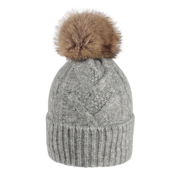 Mössa för kvinnor män vintermössa damer Cuffed Beanies mössa varm mössor röd grey