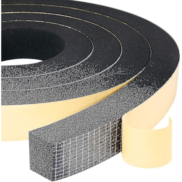 Skumtätningsremsa 2 Rullar 25mm(b) X20mm(h) X4m(l) Tätning Väderbeständig Stötdämpande Anticollision Möbler
