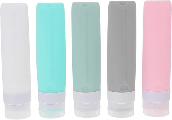 5 st bärbara toalettflaskor påfyllningsbara reseflaskor läckagesäkra för schampo lotion