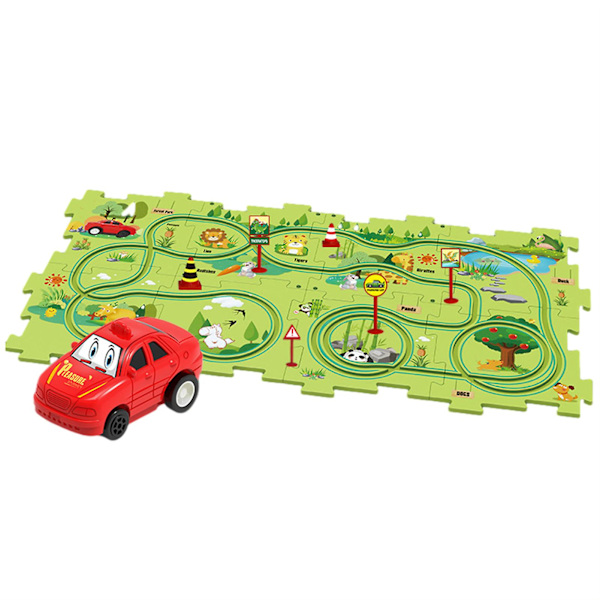 Tee-se-itse-sähkörataleikkiautot, paristokäyttöiset leluautot ja pulmapalapelit lapsille Forest 15pcs/Set