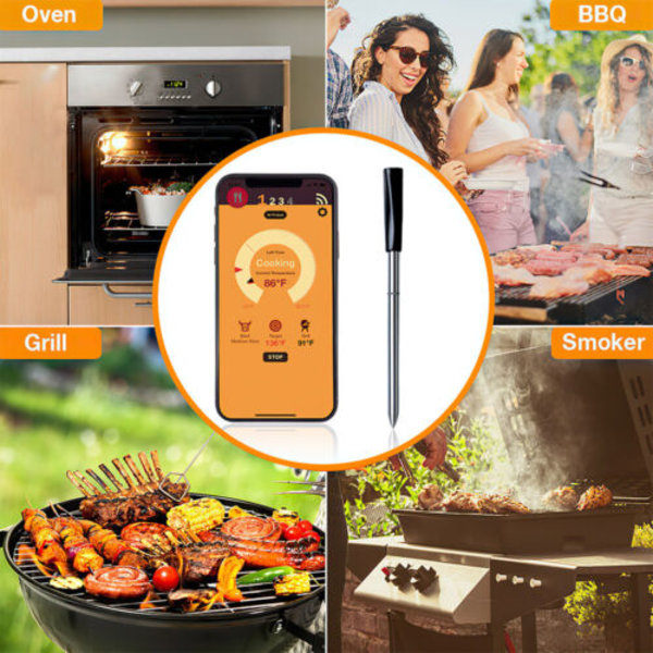 Digital Kökstrådlös Bluetooth Matlagning Bbq Termometer