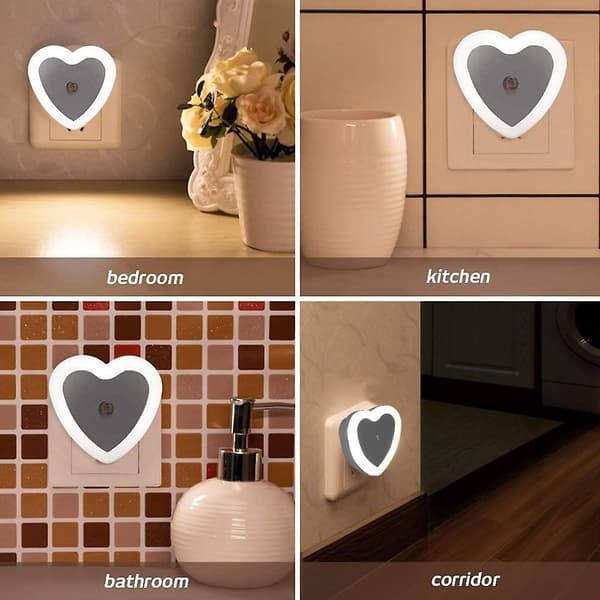 Hjerteformet smart lysstyret induktionsnattelys til hjemmet style4