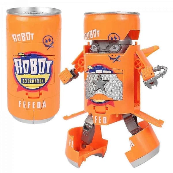 Transformer Robot Legetøj til Børn Robot Actionfigur Sodavandsdåse Legetøj, Nyhedsdåser Deformerede Robotfigurer Legetøjsgave til Børn Drenge