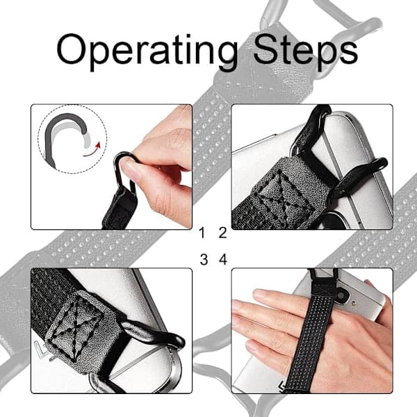 (3 st) Telefonsnodd Säkerhet Handrem Hållare, Mobiltelefon Greppremmar med Clip Handhållet Fallskydd Elastiska Greppband för och De Flesta Små
