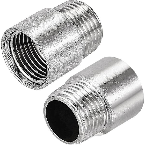 Dusjhodeforlengelsesarms rustfritt stål 1/2pt hann til 1/2pt hunn gjenge 30mm lengde støpt rørkobling kobling 2stk