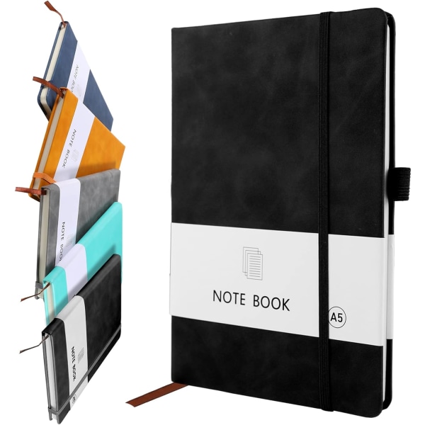 A5 anteckningsbok, anteckningsbok A5 anteckningsblock anteckningsblock anteckningsbok A5 anteckningsblock PU läder anteckningsbok för kontor skola hem affärsskrivning och anteckningar