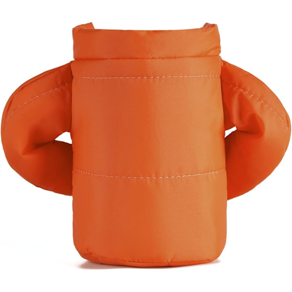 Kylhylsa för burkar, ölkylare dryckesjacka dryckeskylare, ölväst jacka lock, isolerad burkkylare jacka för 12oz burkar, kreativa ölrockar Orange