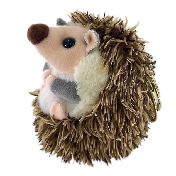Søt Hedgehog Plysj Nøkkelring Mobiltelefon Anheng Nøkkelring Hedgehog Pompon Ring Anheng Plysj Toy Br
