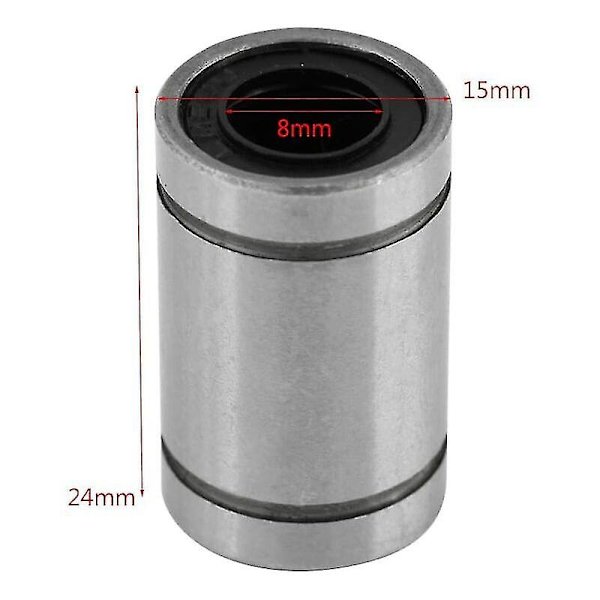 10 st Lm8uu 8mm Linjärt Kullagger Dubbel Tätning Ring För Stång 3d Skrivare Cnc Delar Hy