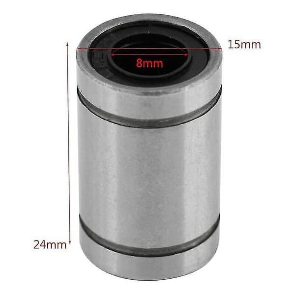 10 stk. Lm8uu 8mm lineær kugleleje dobbelt forseglet ring til stang 3d printer Cnc dele Hy
