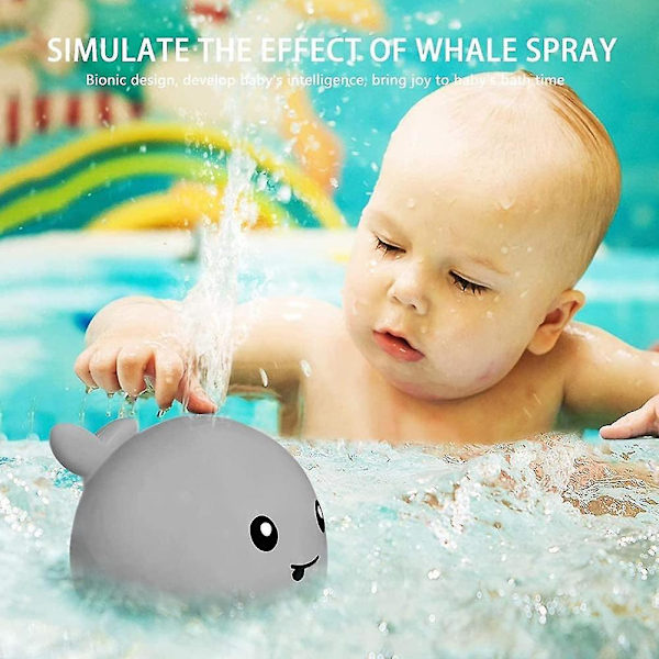 Baby Badleksaker Val Automatisk Spray Vatten Badleksak Med LED-Ljus, Induktionssprinkler Badkar Duschleksaker För Småbarn Pool Badrum Leksak Present För Ki