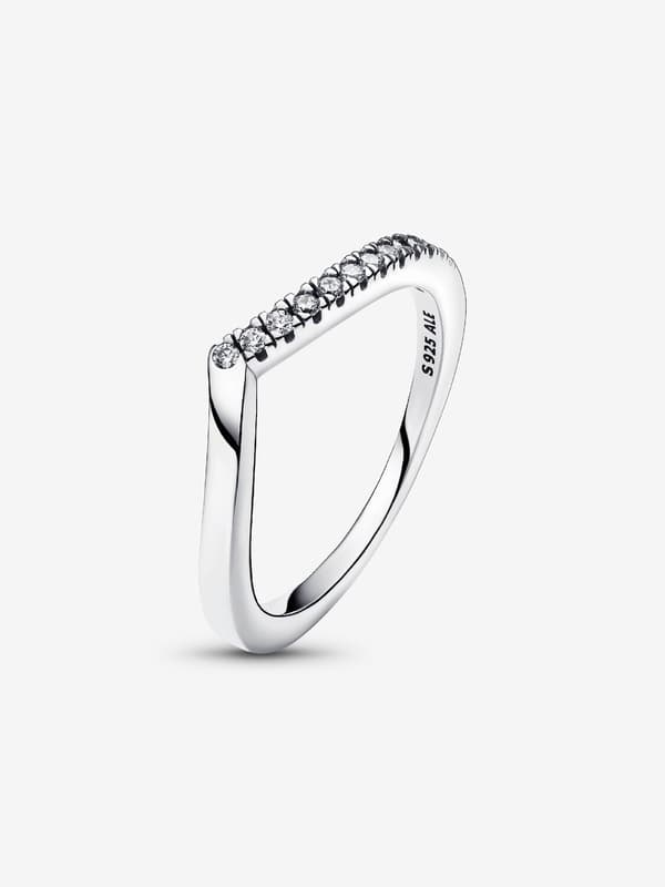 Pandora - P Timeless Wish Halvglittrande Ring - Sterlingsilver Circumference: 54mm