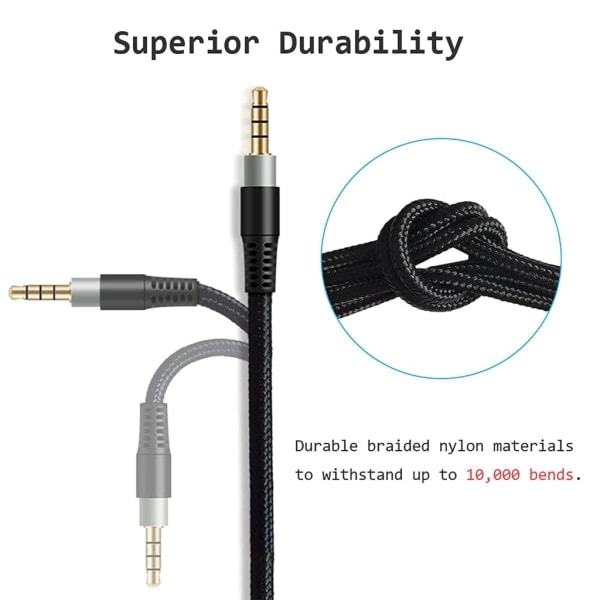 Flettet kabelforlængerkabel til HyperX Cloud Headset-ka B