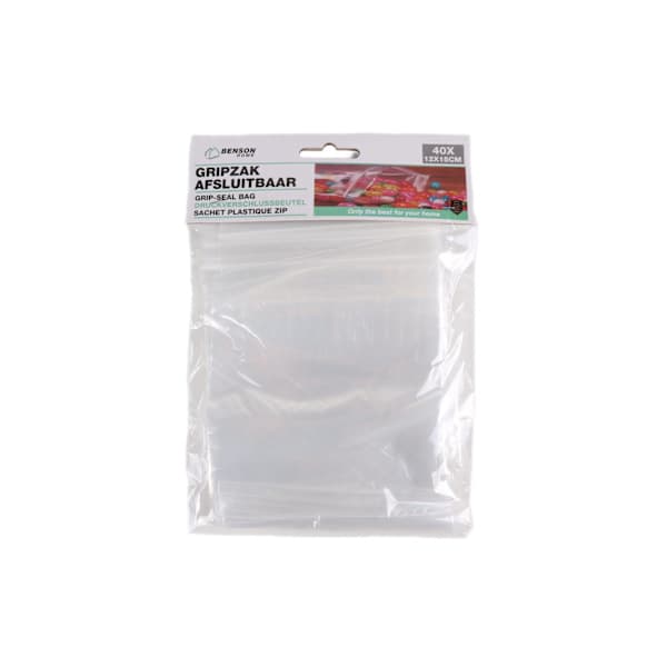 Förvaringspåsar ziplock 40 st 12 x 15 cm