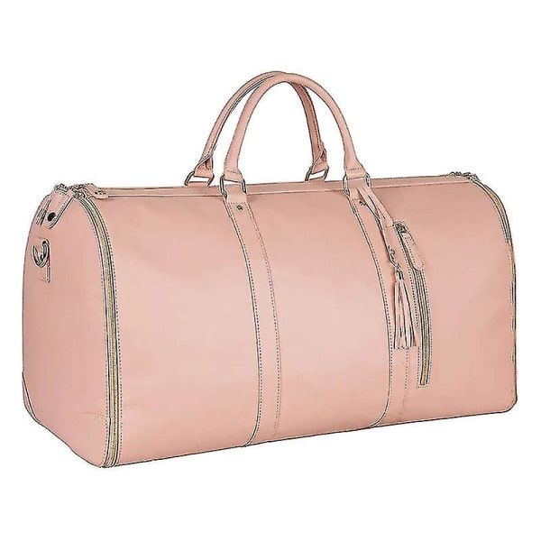 Kätevä vaatepussi, suuri PU-nahkainen duffel-laukku naisille, vedenpitävät vaatepussit XC Pink